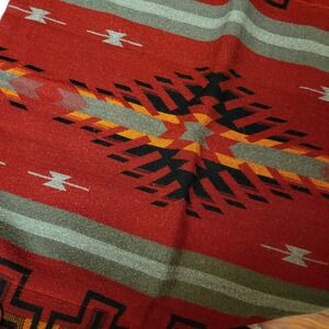 EL PASO SADDLE CO. Southwestern Pillow Covers Euro (2) Red Black Geometric Aztec